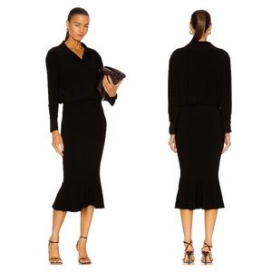 NWT, NORMA KAMALI, 
Boyfriend NK Shirt Fishtail Dress in Black
$205 size XS